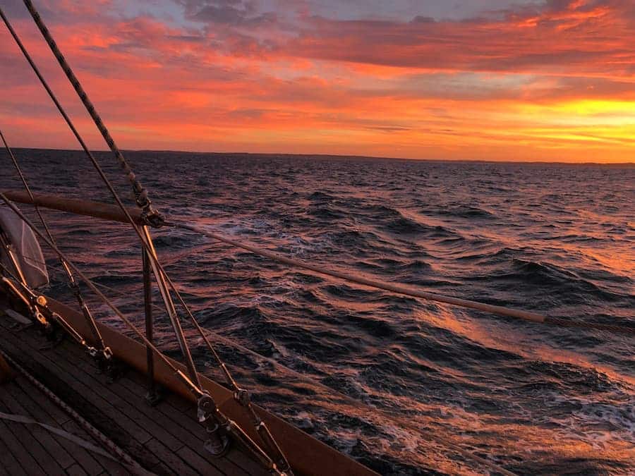 segeln wache sonnenaufgang